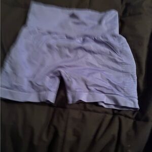 Purple High-Waisted Shorts